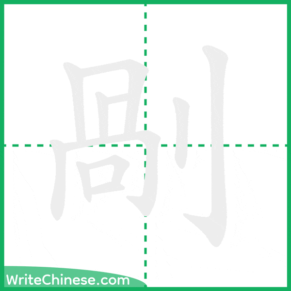 剮 ลำดับขีดอักษรจีน
