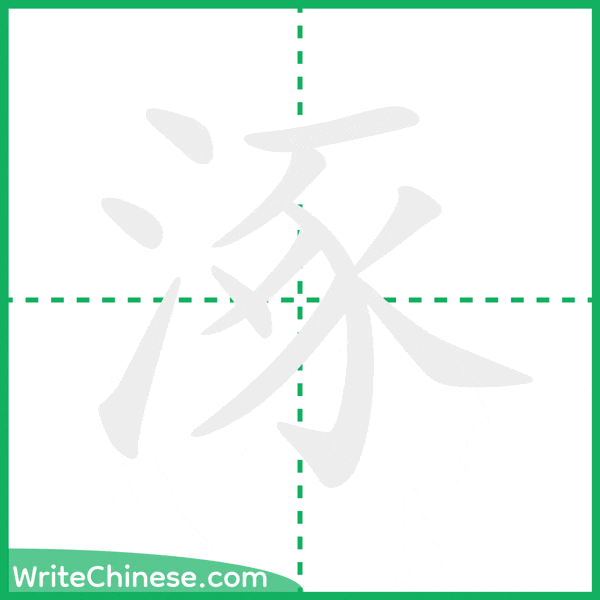 涿 ลำดับขีดอักษรจีน