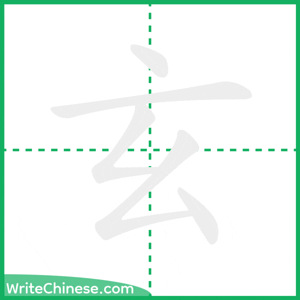 玄 ลำดับขีดอักษรจีน
