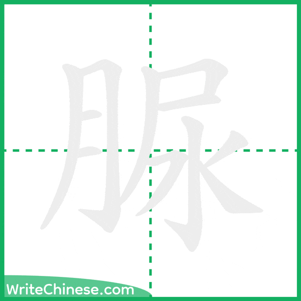 脲 ลำดับขีดอักษรจีน