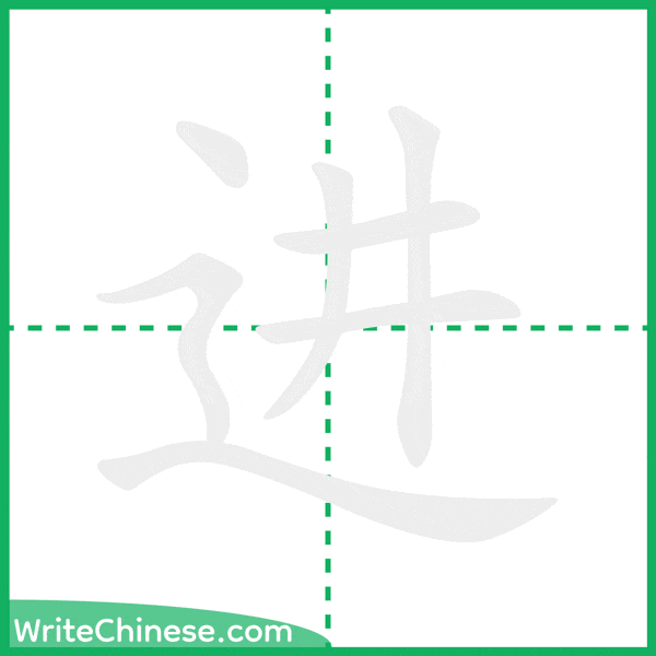 进 ลำดับขีดอักษรจีน