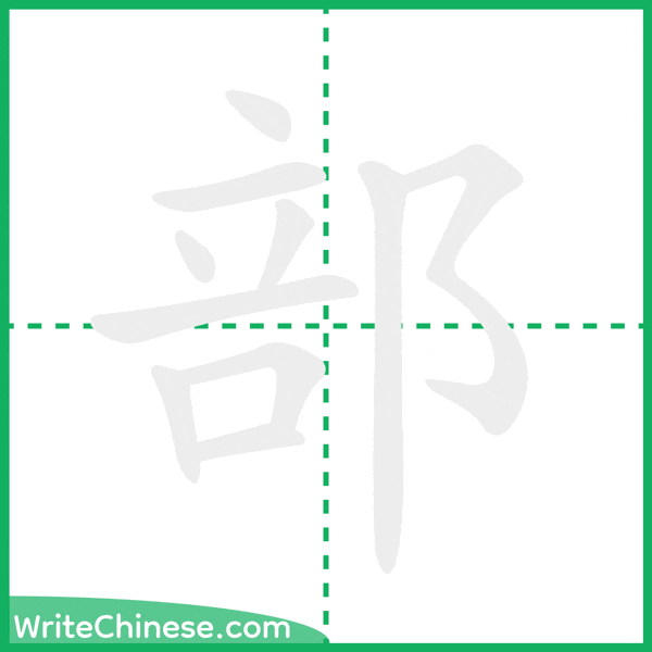 部 ลำดับขีดอักษรจีน