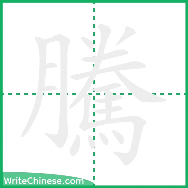 騰 ลำดับขีดอักษรจีน