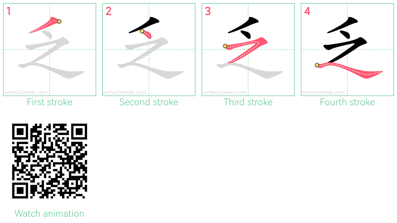 乏 step-by-step stroke order diagrams