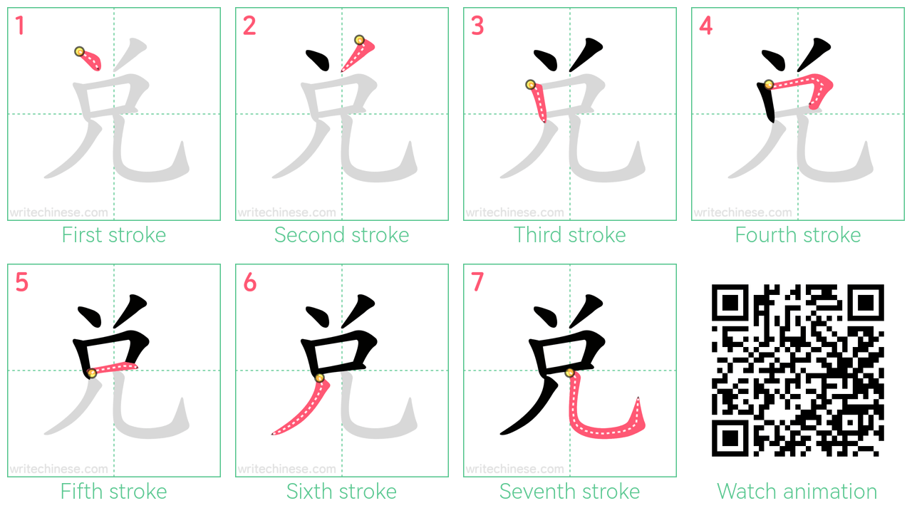 兑 step-by-step stroke order diagrams