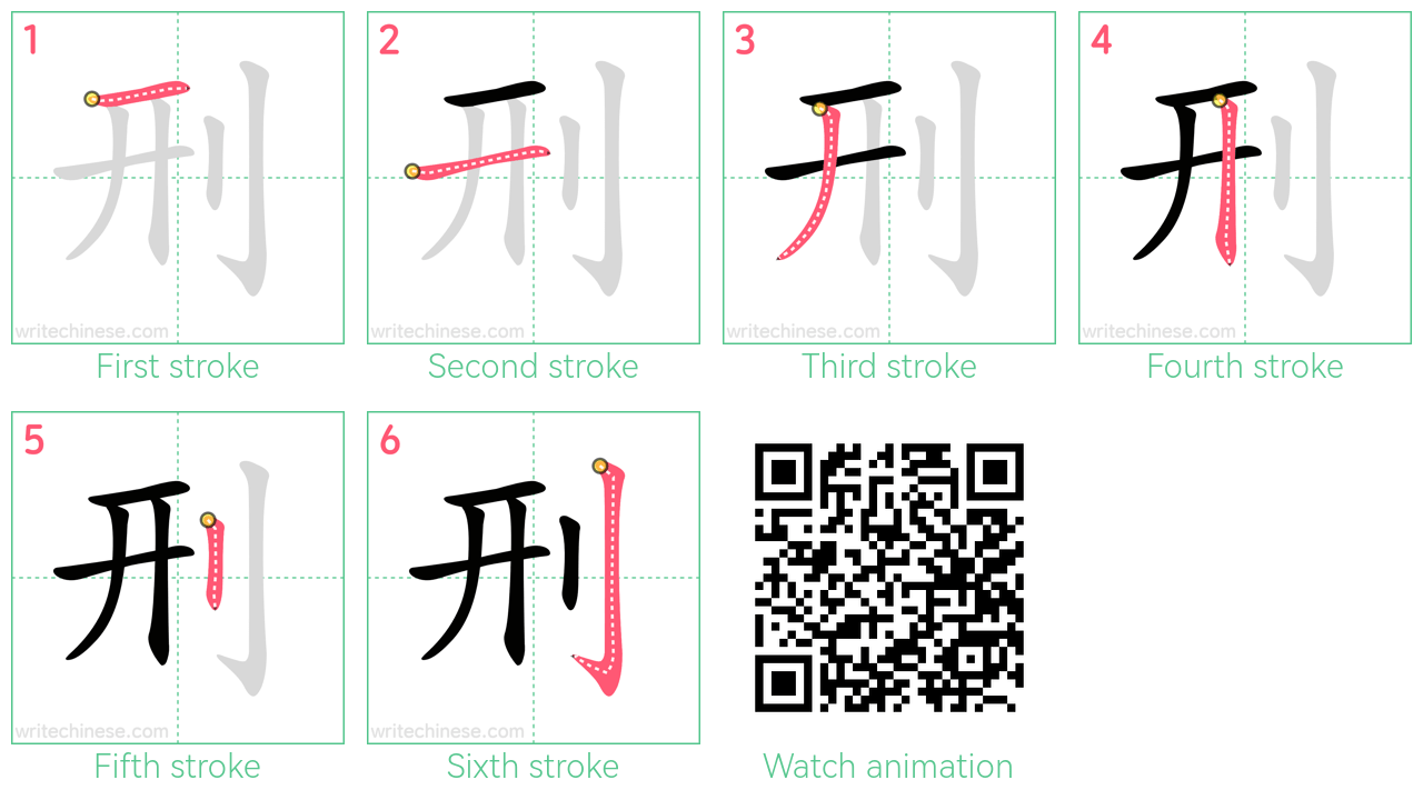 刑 step-by-step stroke order diagrams