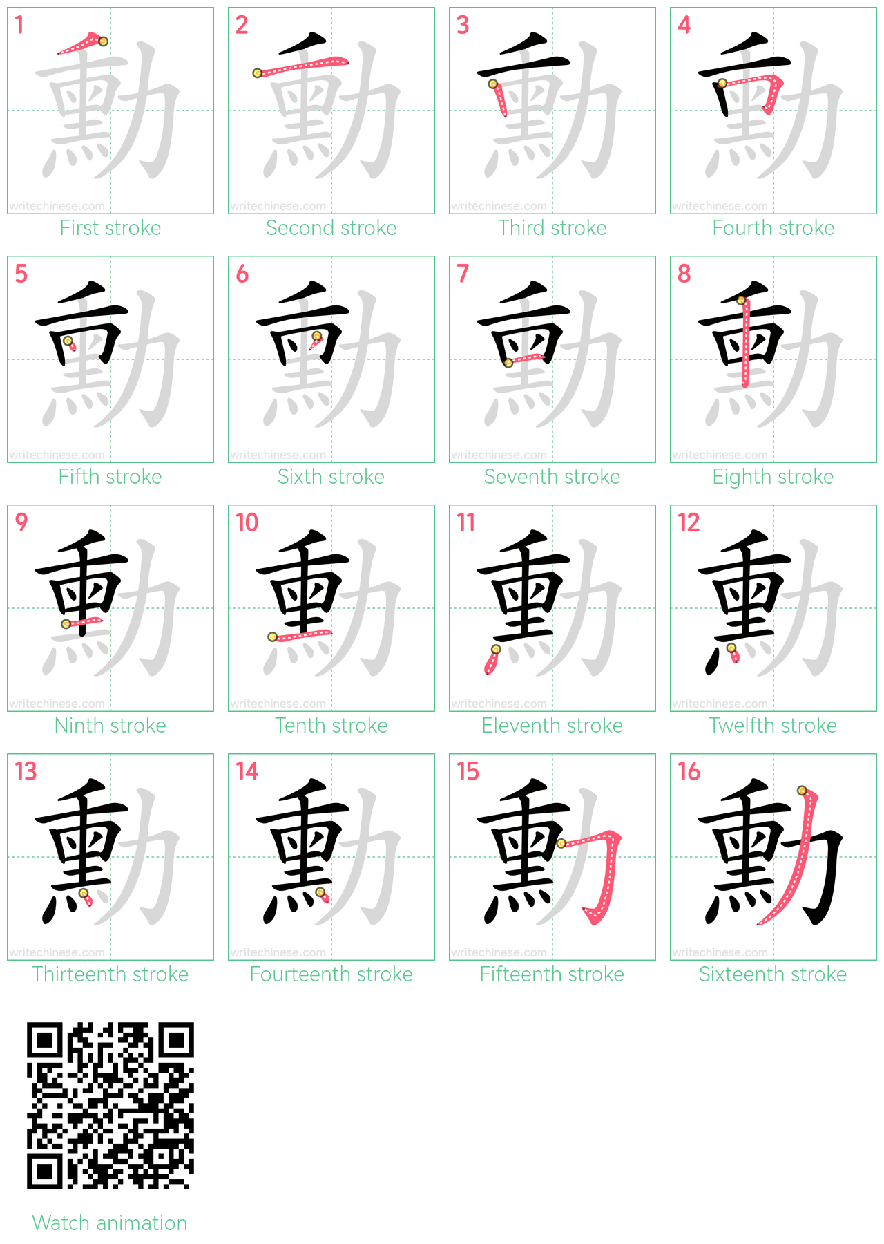 勳 step-by-step stroke order diagrams