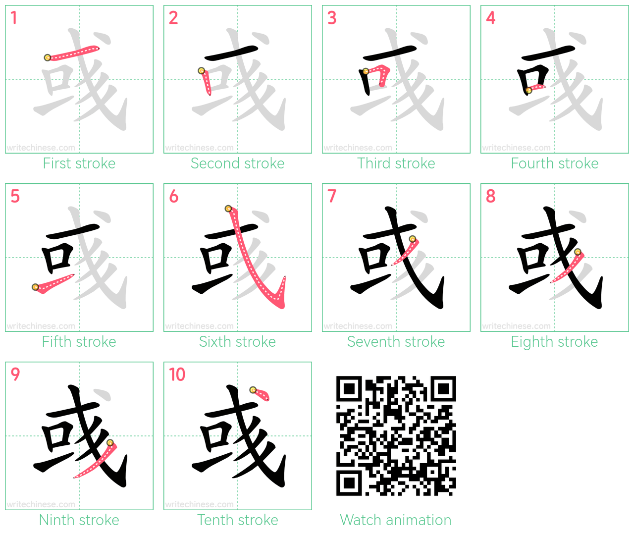 彧 step-by-step stroke order diagrams
