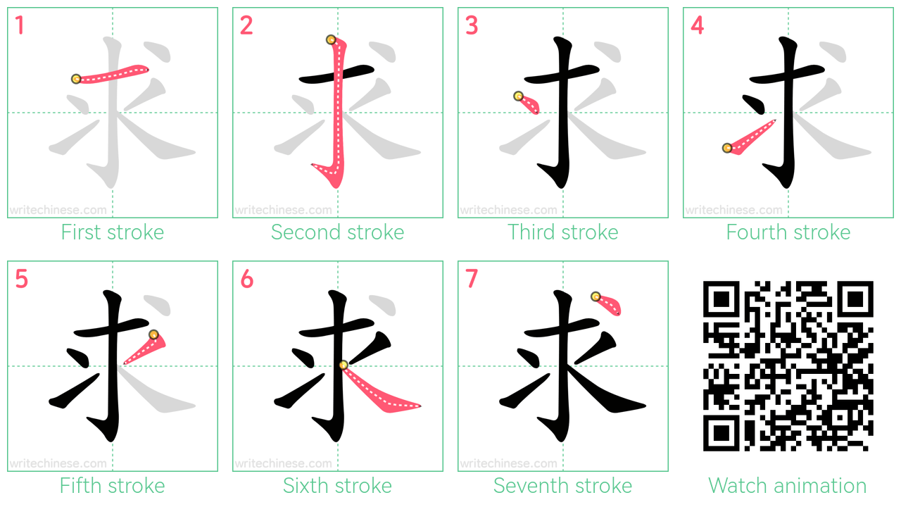 求 step-by-step stroke order diagrams