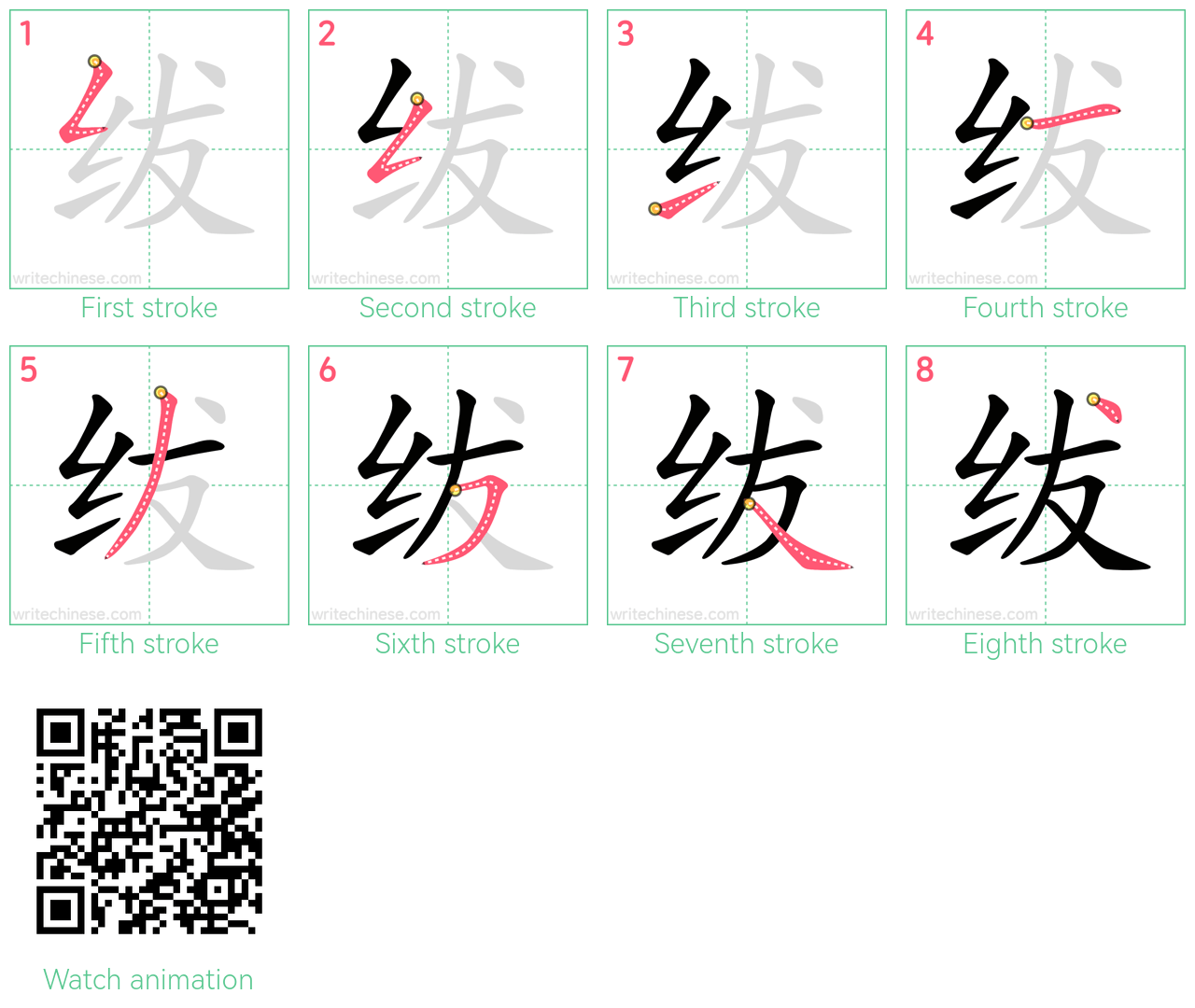 绂 step-by-step stroke order diagrams