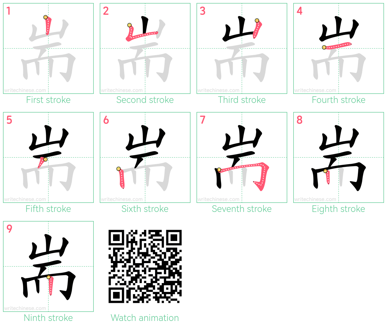 耑 step-by-step stroke order diagrams