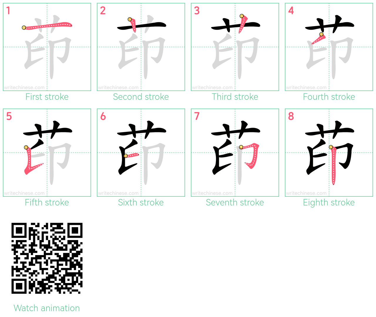 茚 step-by-step stroke order diagrams