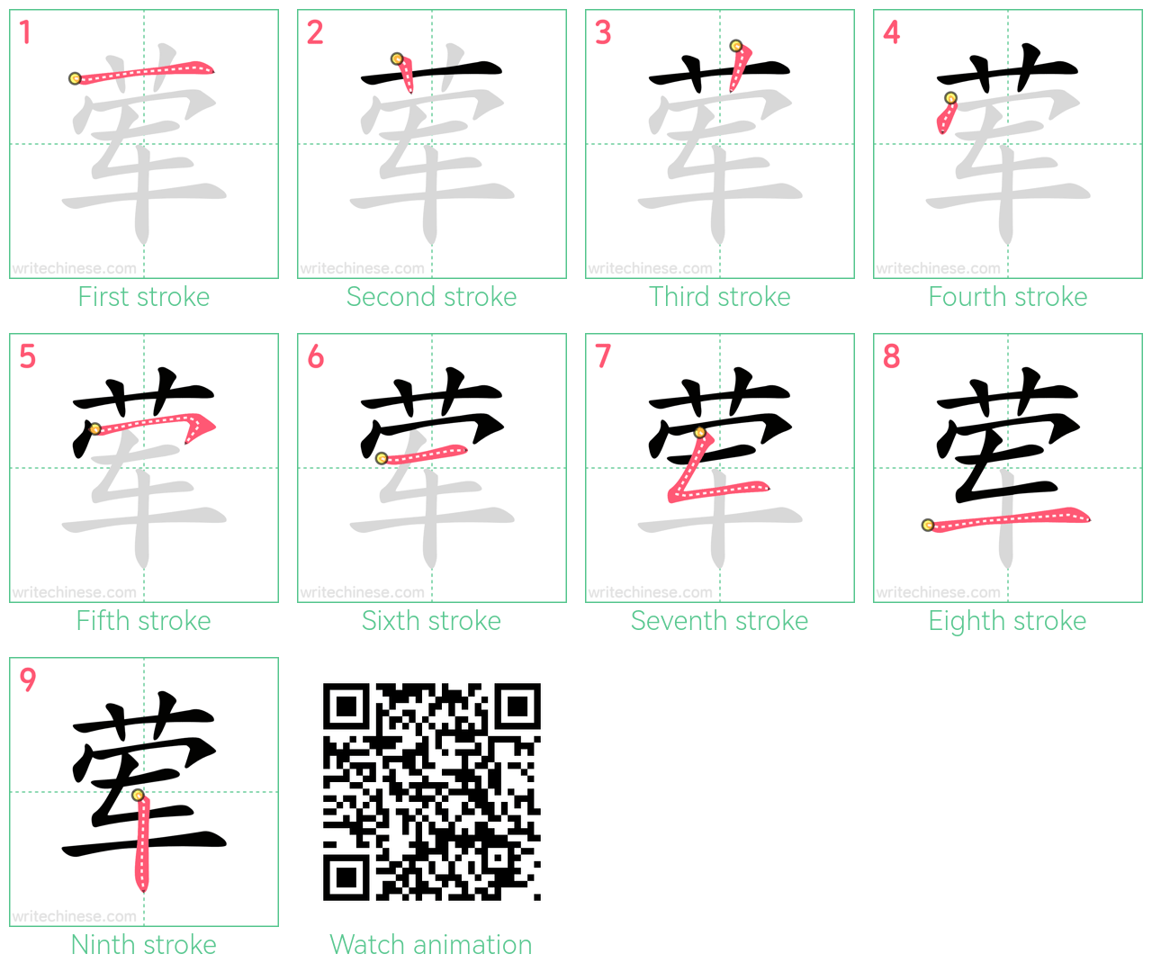 荤 step-by-step stroke order diagrams