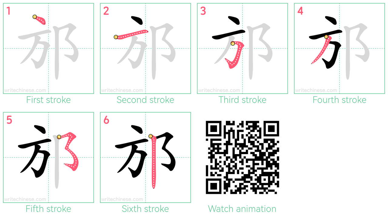 邡 step-by-step stroke order diagrams
