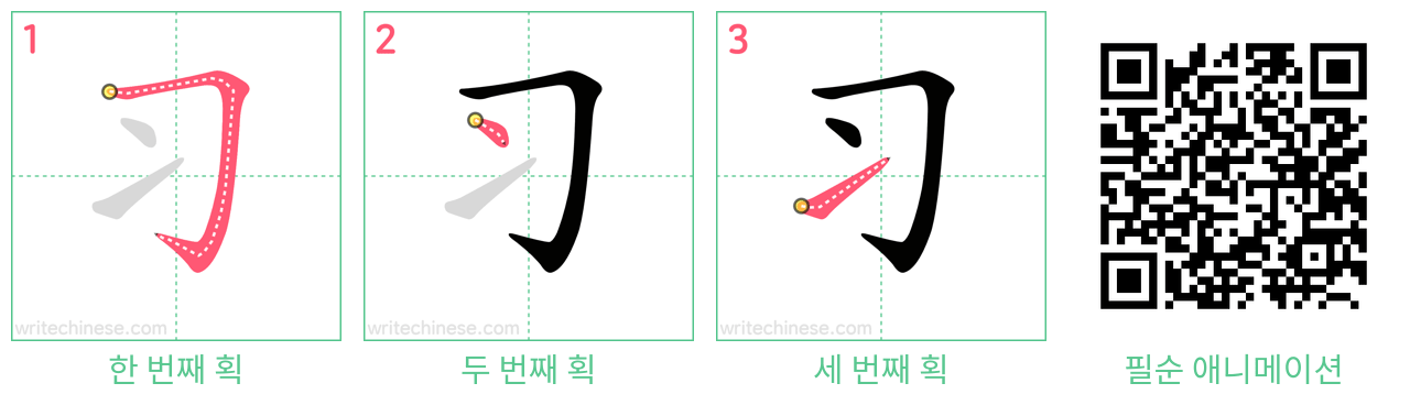 习 step-by-step stroke order diagrams