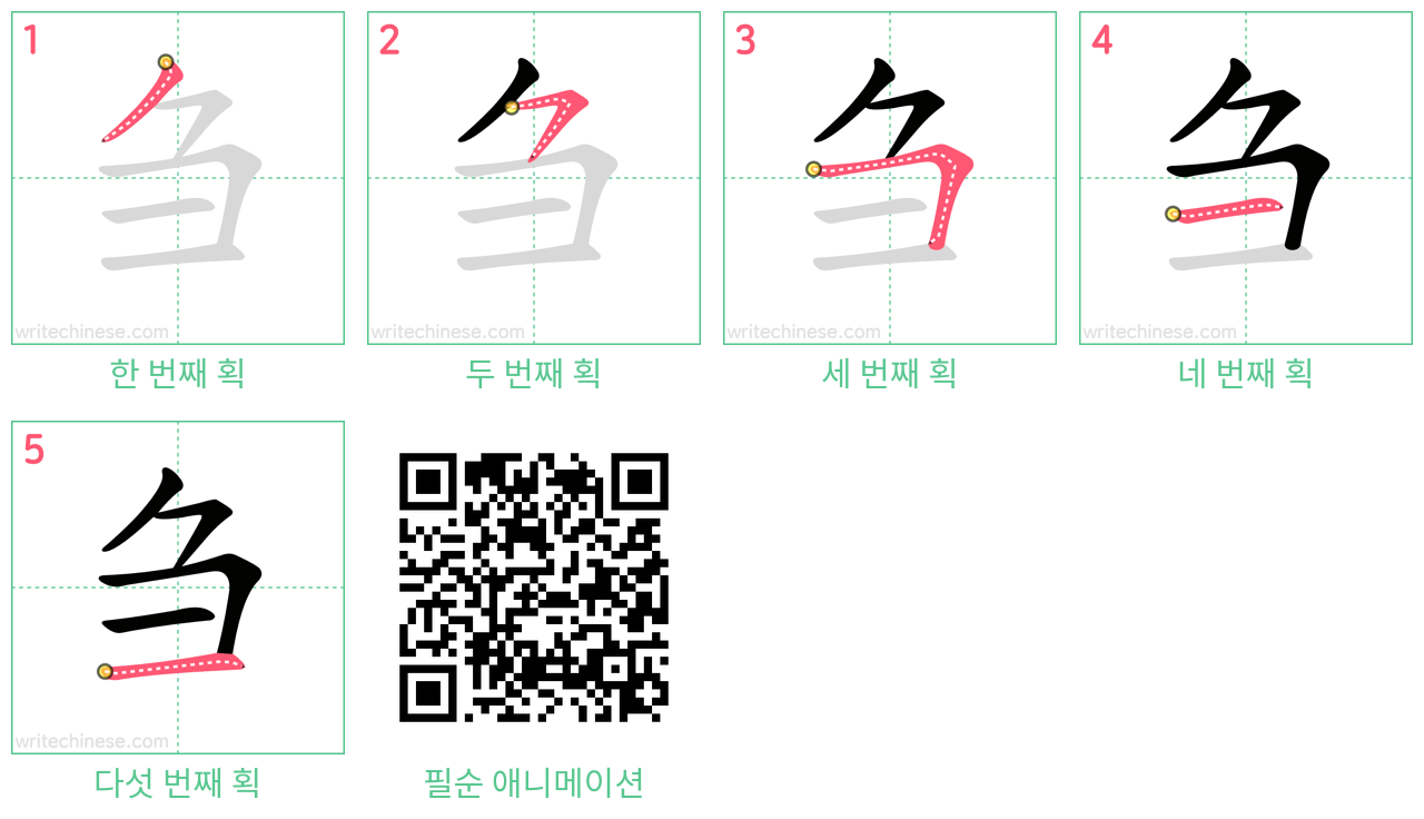 刍 step-by-step stroke order diagrams