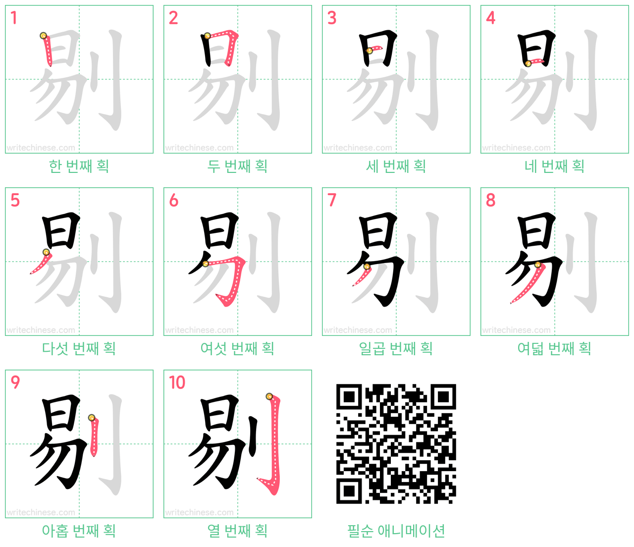 剔 step-by-step stroke order diagrams