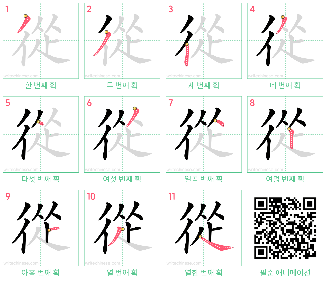 從 step-by-step stroke order diagrams