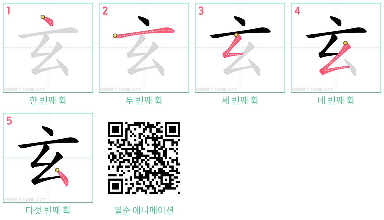 玄 step-by-step stroke order diagrams