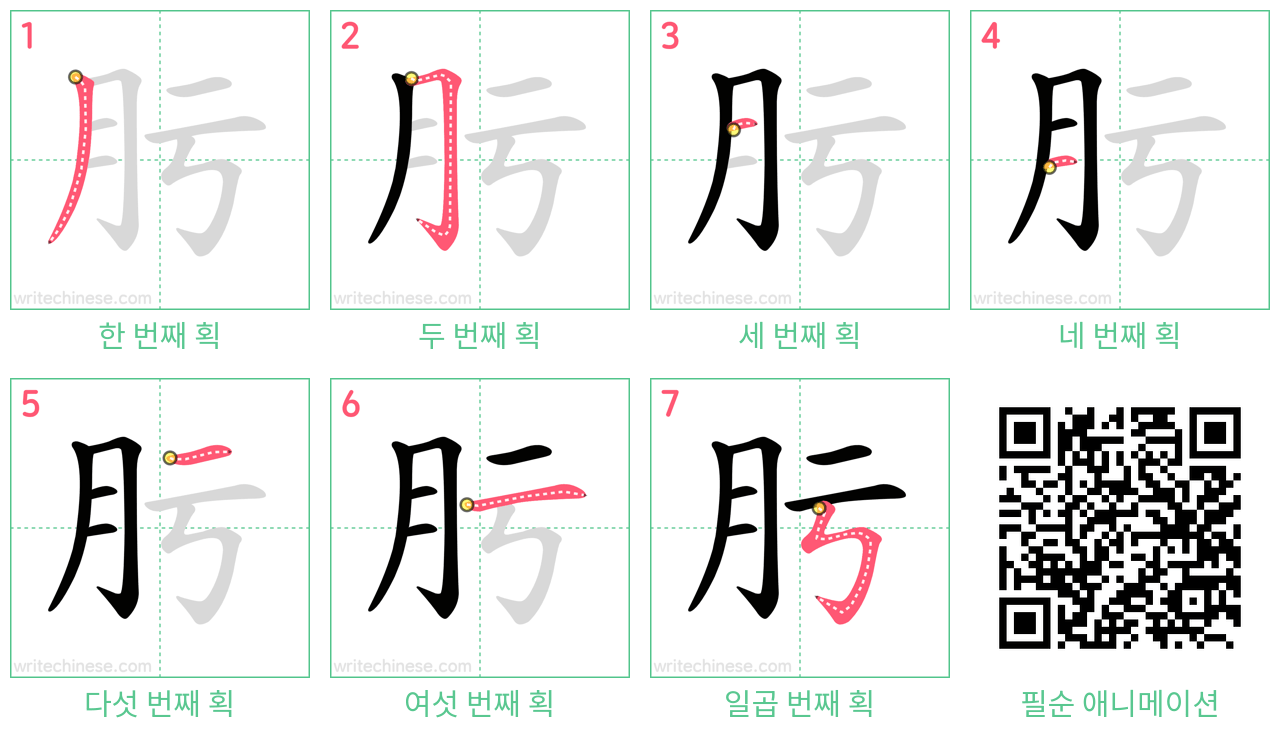 肟 step-by-step stroke order diagrams