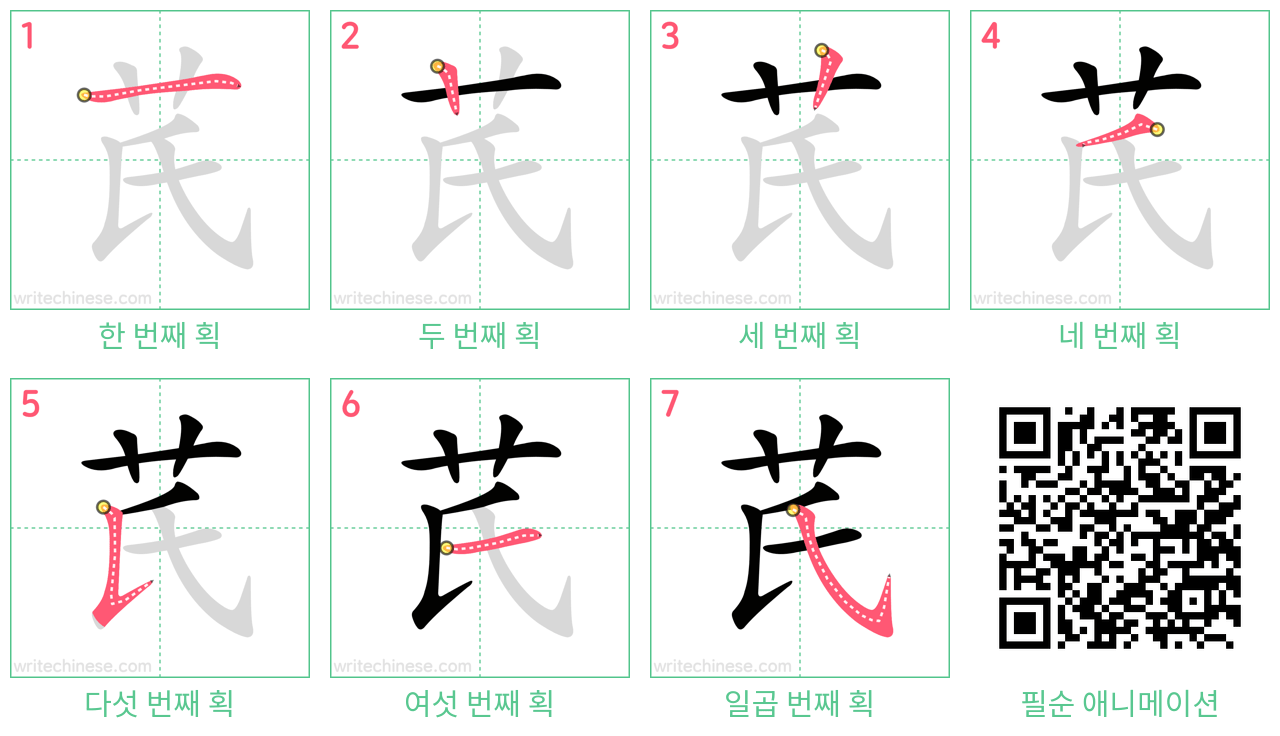 芪 step-by-step stroke order diagrams