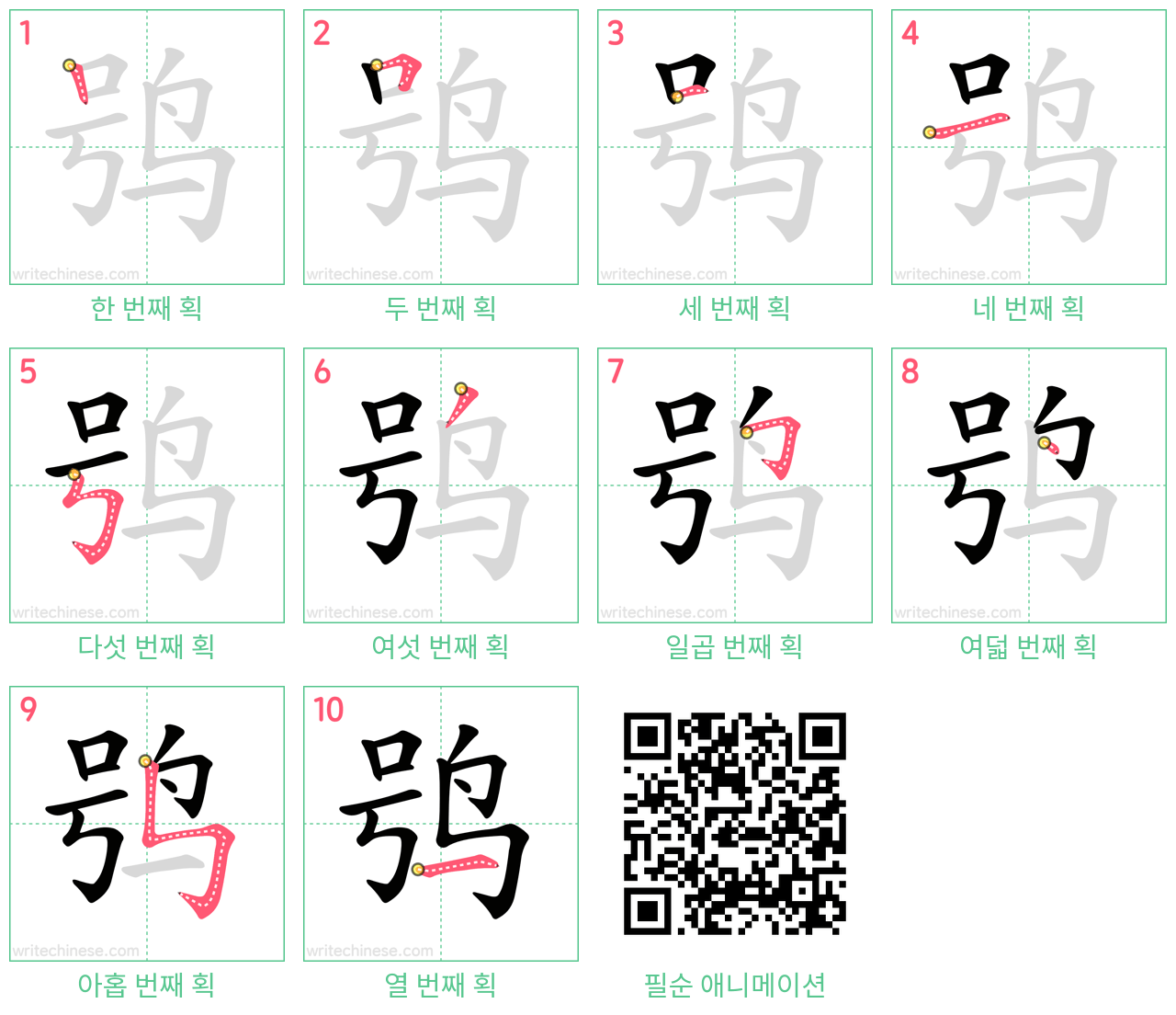 鸮 step-by-step stroke order diagrams