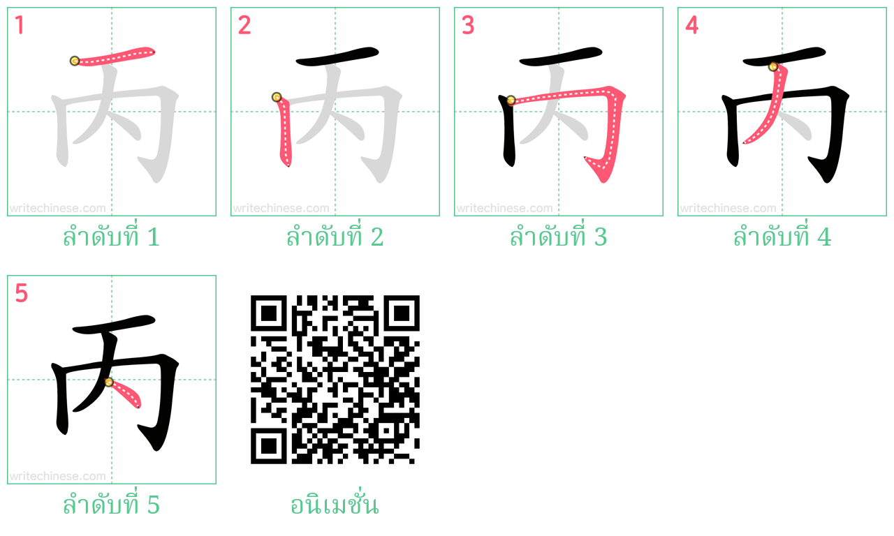 丙 ลำดับการเขียน