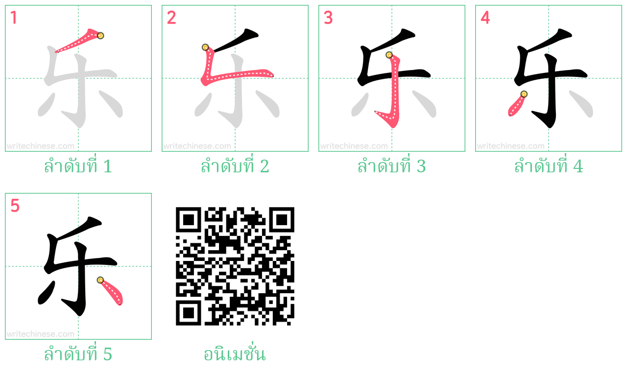 乐 ลำดับการเขียน