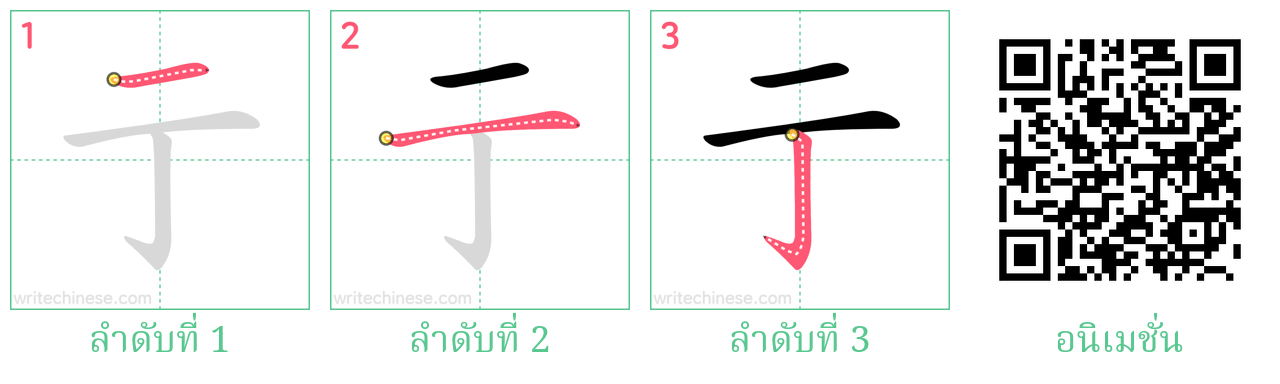 亍 ลำดับการเขียน