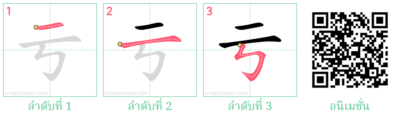 亏 ลำดับการเขียน