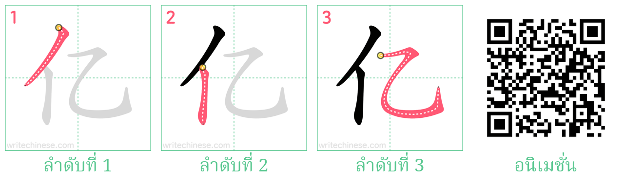 亿 ลำดับการเขียน