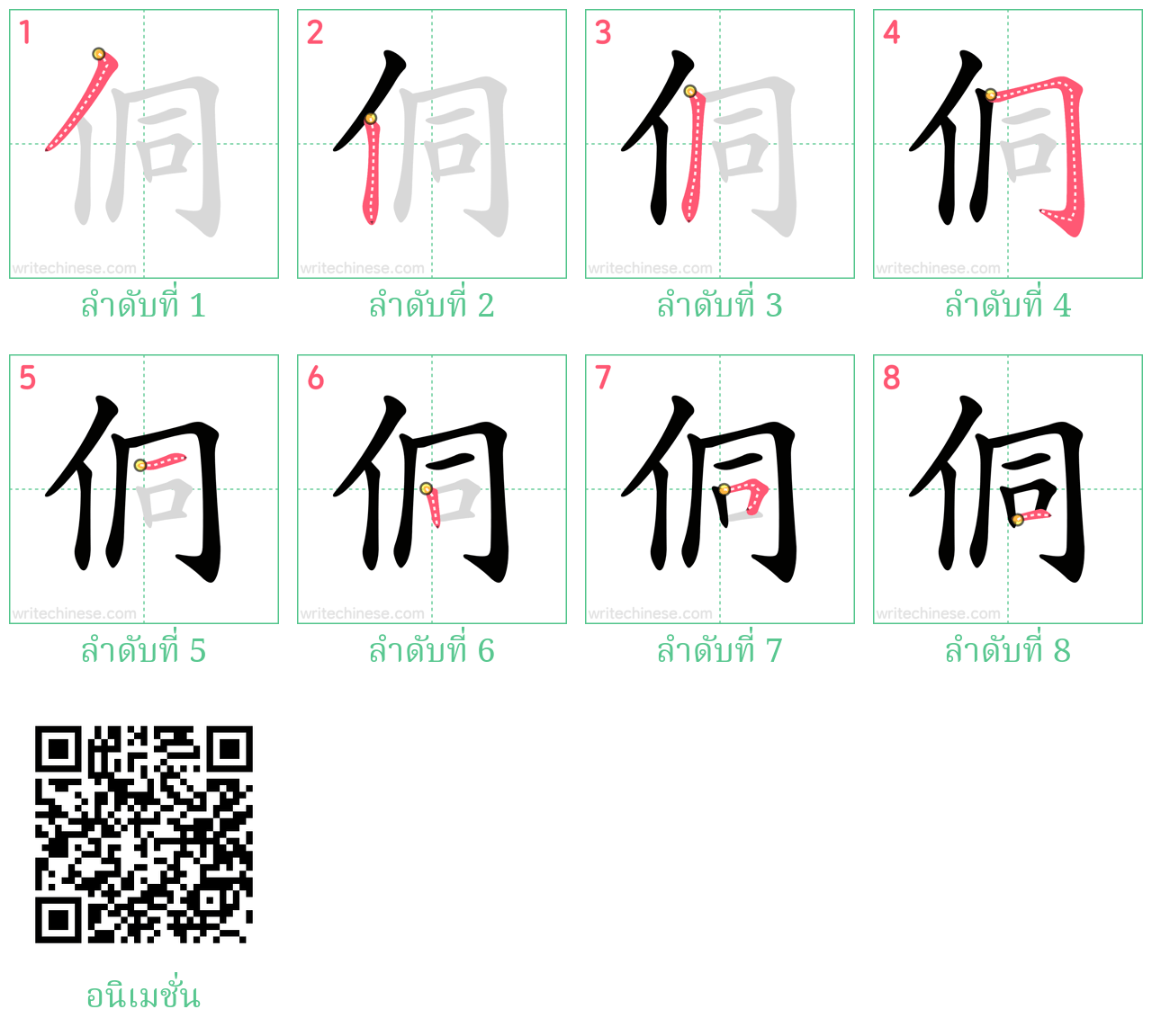 侗 ลำดับการเขียน