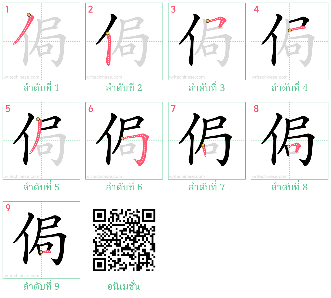 侷 ลำดับการเขียน