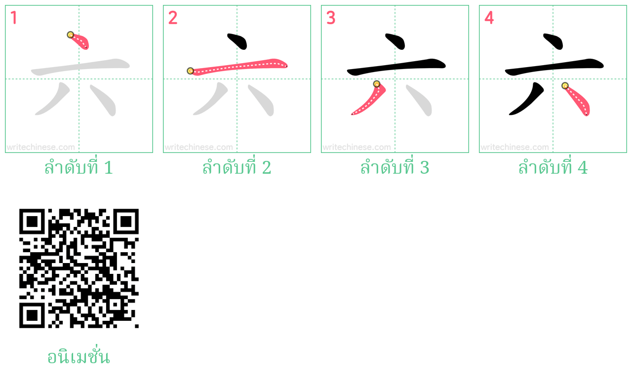 六 ลำดับการเขียน