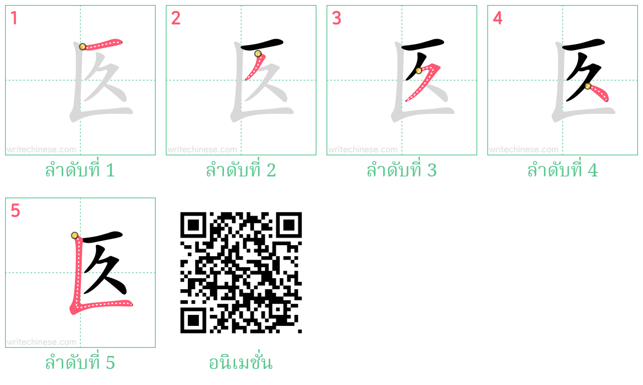 匛 ลำดับการเขียน