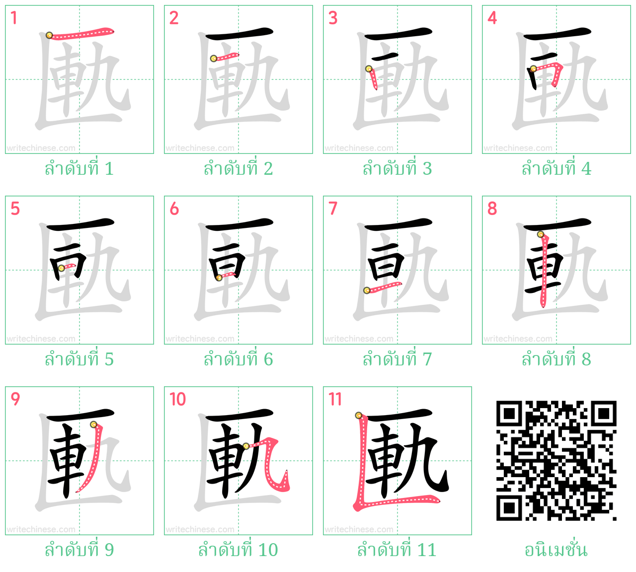 匭 ลำดับการเขียน