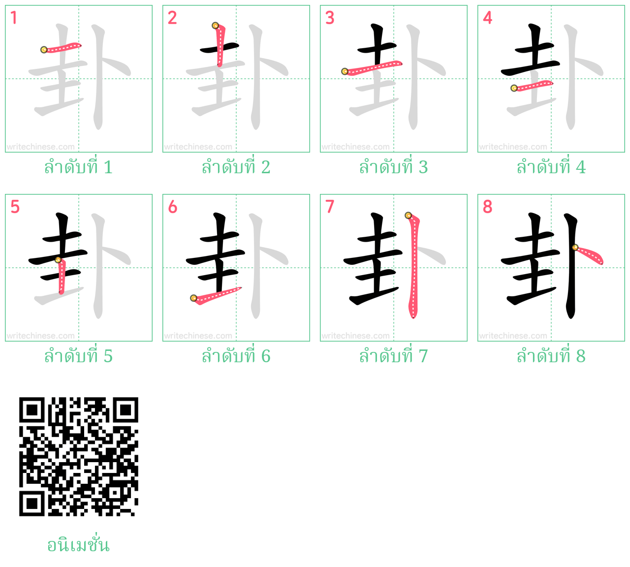 卦 ลำดับการเขียน