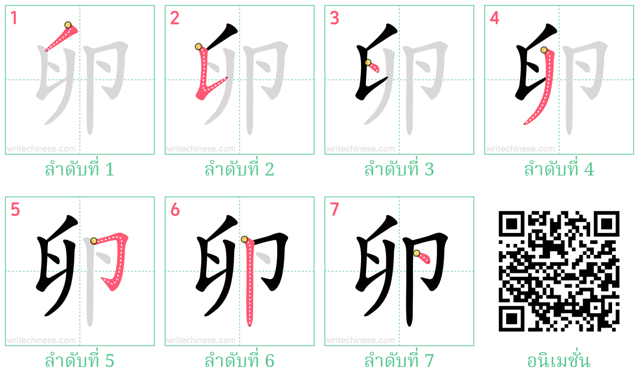 卵 ลำดับการเขียน