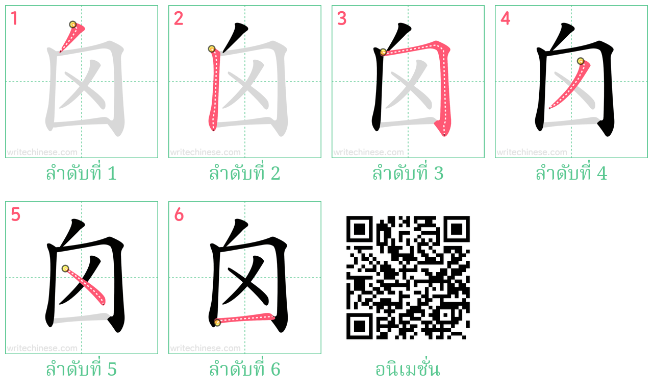 囟 ลำดับการเขียน