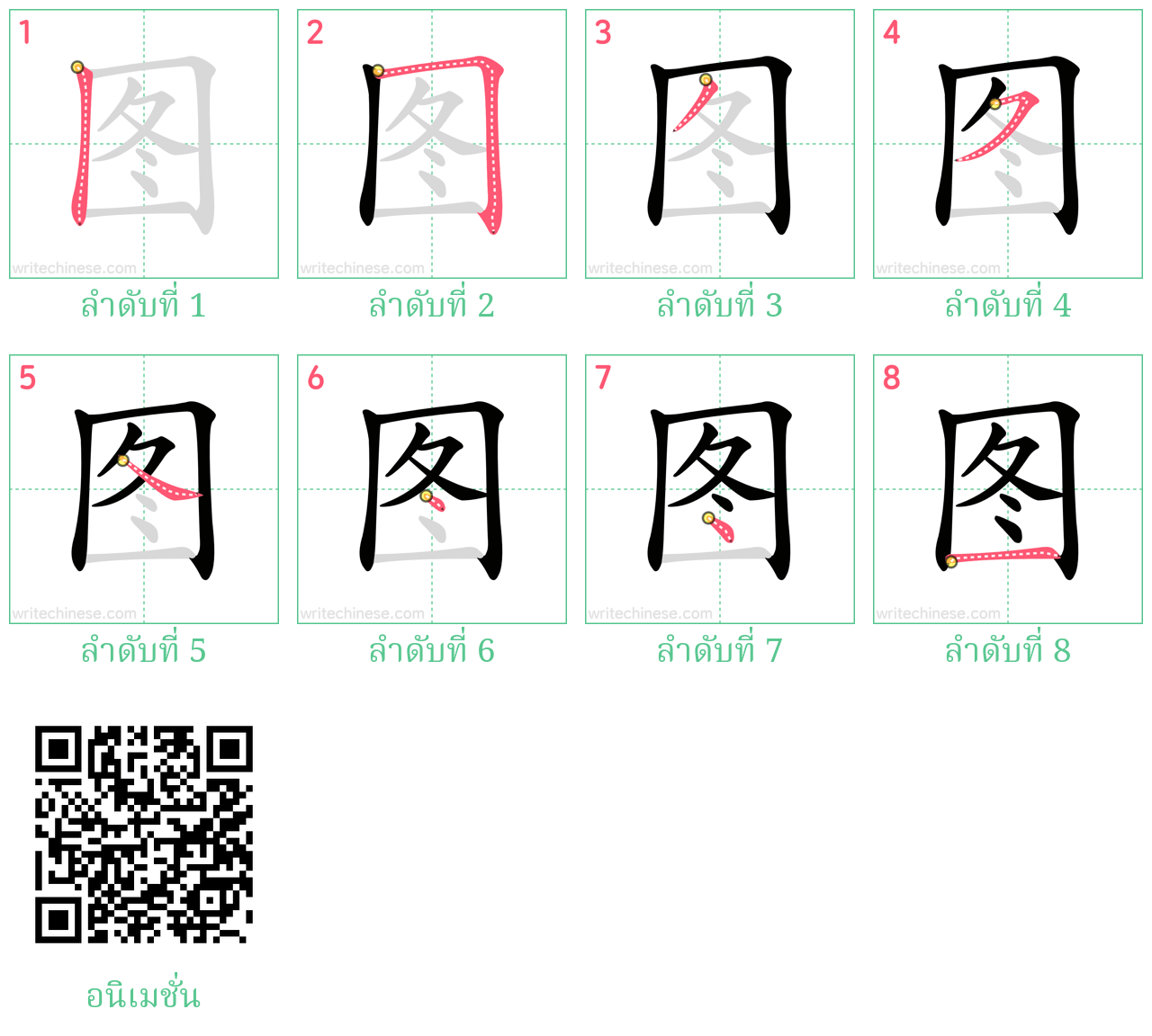 图 ลำดับการเขียน