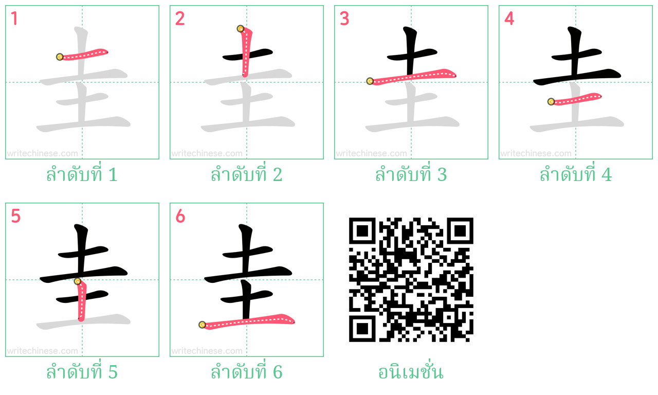 圭 ลำดับการเขียน