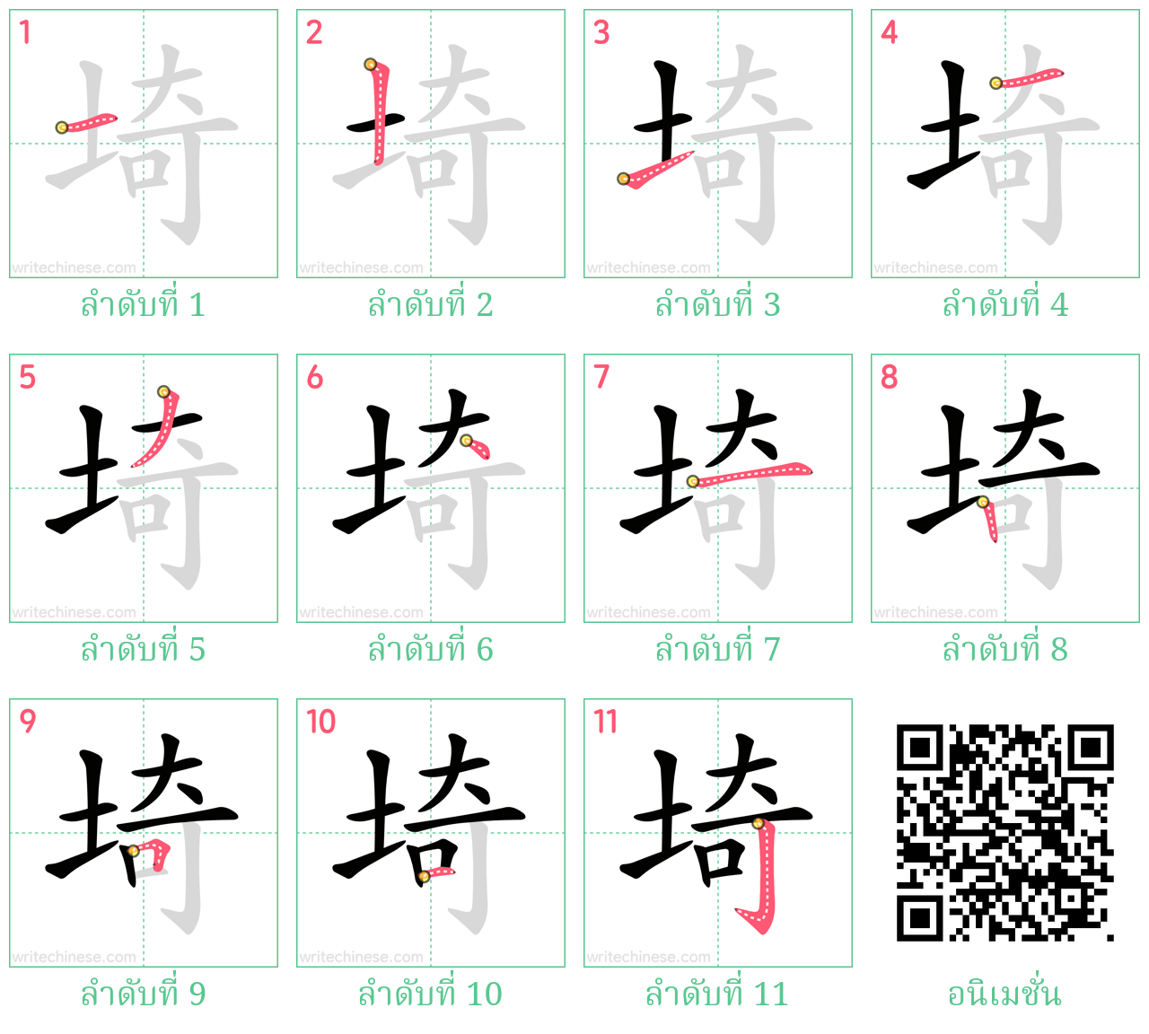 埼 ลำดับการเขียน