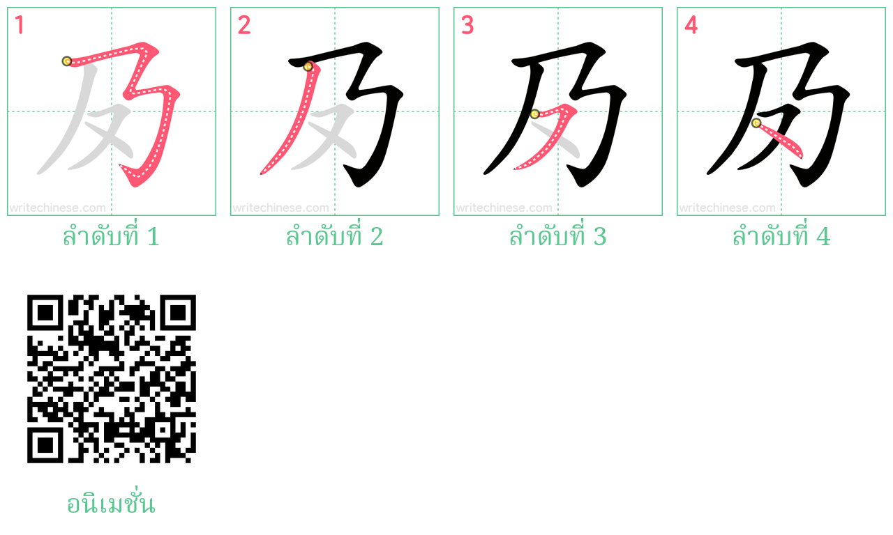 夃 ลำดับการเขียน