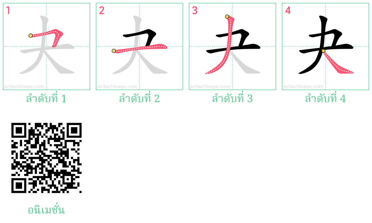 夬 ลำดับการเขียน