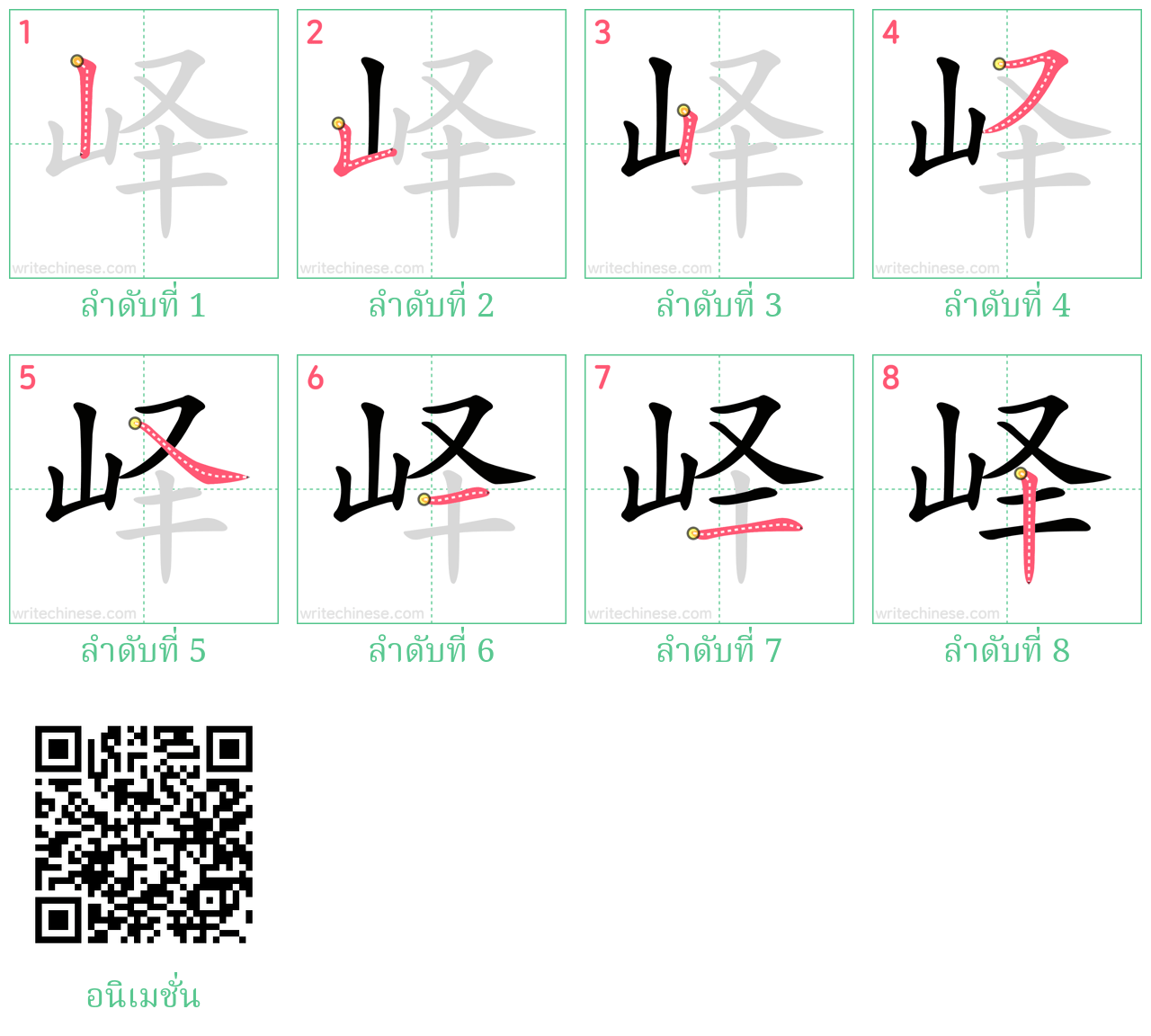 峄 ลำดับการเขียน