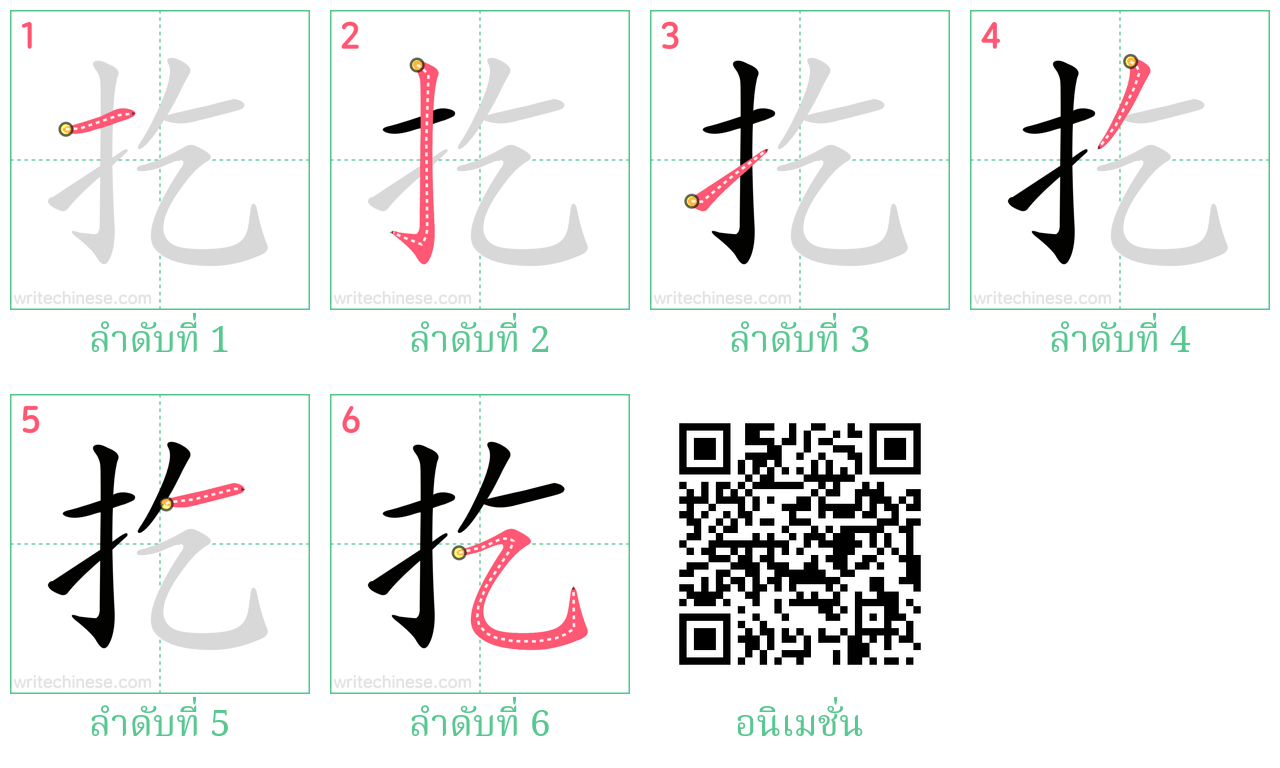 扢 ลำดับการเขียน