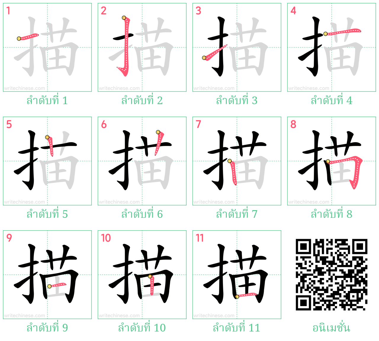 描 ลำดับการเขียน