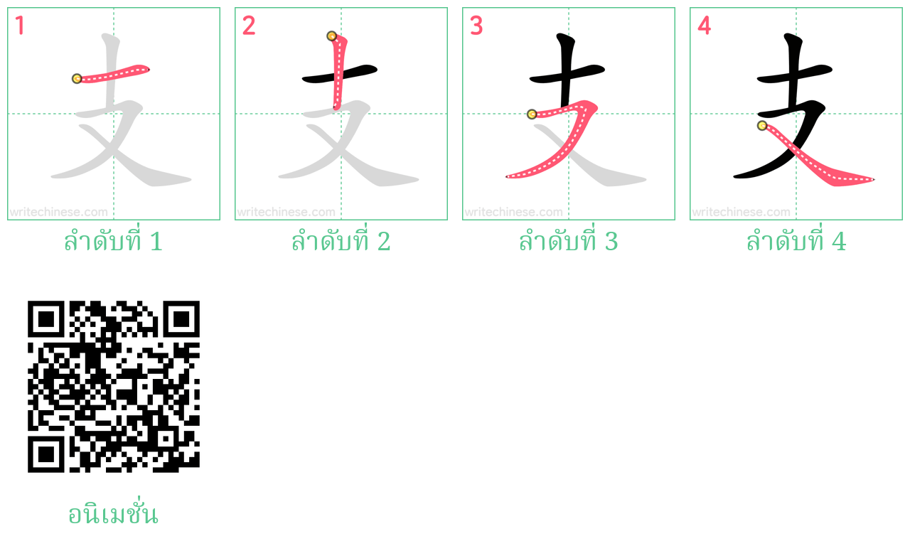 支 ลำดับการเขียน