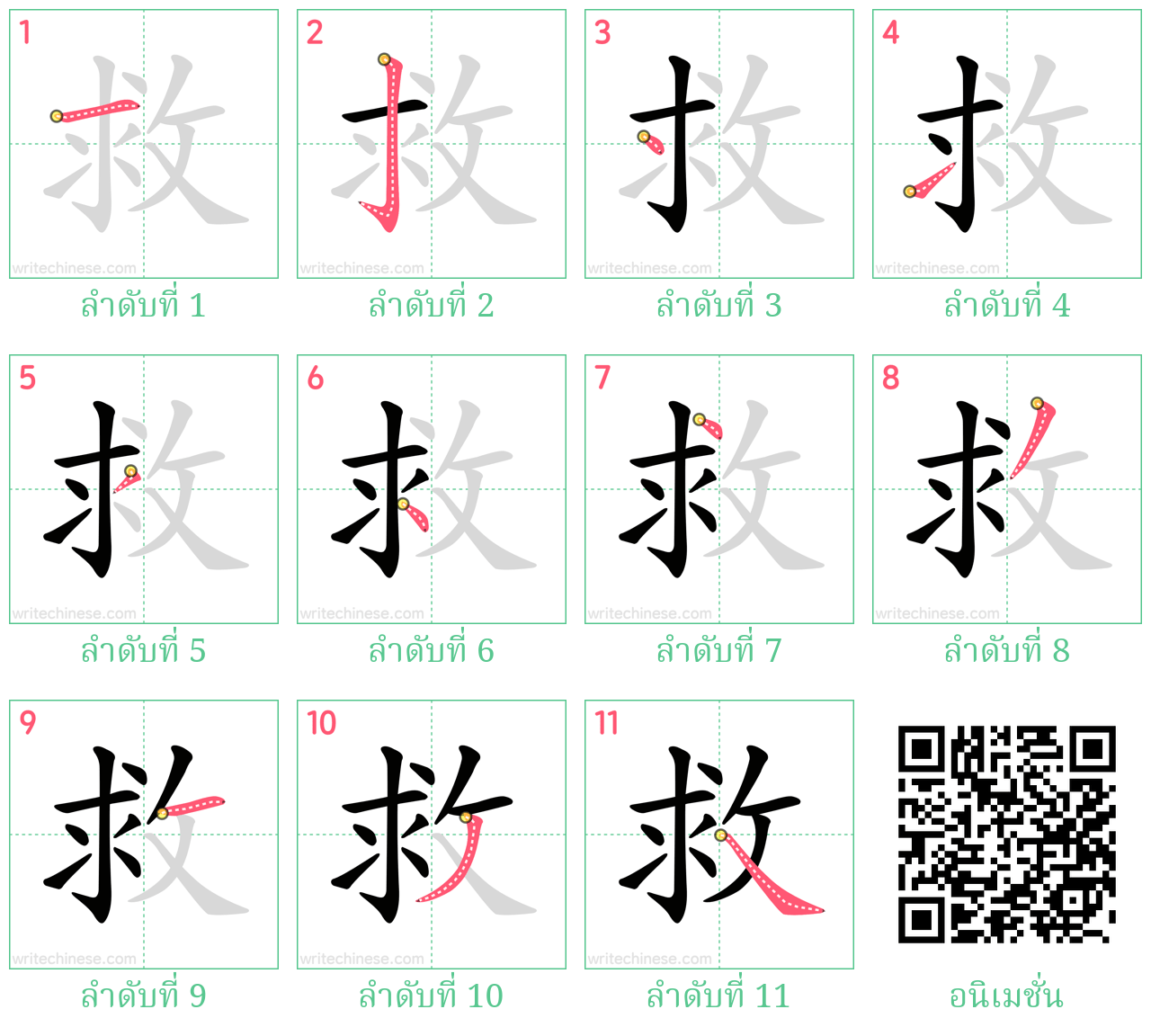 救 ลำดับการเขียน