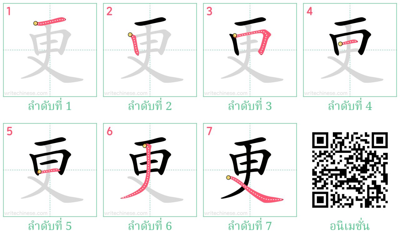 更 ลำดับการเขียน